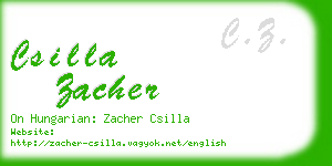 csilla zacher business card